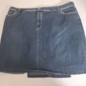 Venezia jean double split skirt size 26 pus size modest